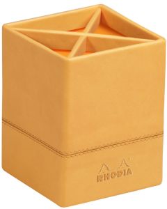 Pot à crayons 4 compartiments - Orange/Noir RHODIA