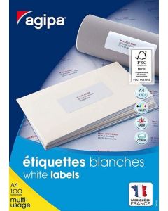 Étiquettes adhésives blanches - 70 x 67,7 mm AGIPA Lot de 1200 image