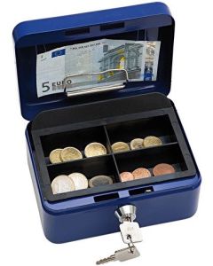 WEDO : Caissette à monnaie avec clip Bleu - 152 x 115 mm