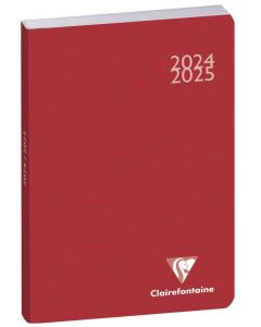 Agenda Scolaire 2024/2025 - Work and After - Rouge CLAIREFONTAINE modèle