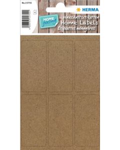 Étiquettes adhésives rondes - diamètre 60 mm - brun naturel HERMA Lot de 360 - photo