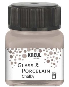 Peinture pour verre et porcelaine - 20 ml - Gris fumé KREUL Chalky