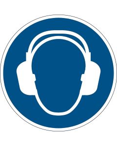 Porter un Casque anti-bruit - Bleu : Marquage adhésif de sécurité DURABLE Image