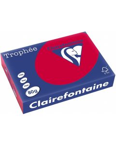 Ramette de papier Trophée de 500 feuilles A4 - Rouge Groseille : CLAIREFONTAINE Visuel