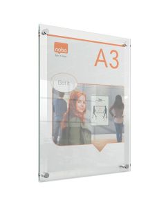 Porte Affiche - Acrylique Transparent - A3 - 348 x 471 mm : NOBO Premium Plus image