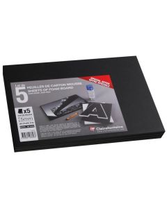 Carton mousse A4 - 3 mm - Blanc CLAIREFONTAINE Lot de 5