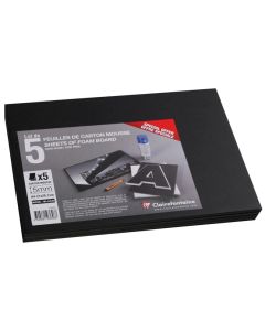 Carton mousse A4 - 3 mm - Noir CLAIREFONTAINE Lot de 5