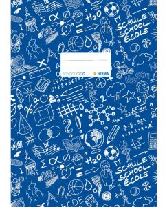 Protège-cahier à motifs - Format A4 - Bleu : HERMA Schoolydoo (19404)