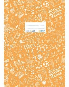 Protège-cahier à motifs - Format A4 - Orange : HERMA Schoolydoo (19405)