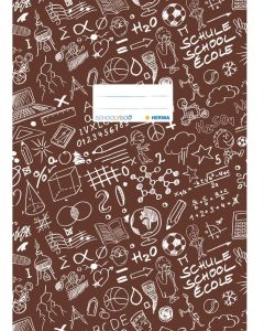 Protège-cahier à motifs - Format A4 - Marron : HERMA Schoolydoo (19425)