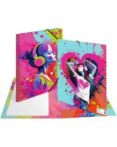 Chemise à élastiques en carton - A4 HERMA Music Girl