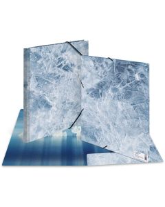 Chemise à élastiques en carton - A4 HERMA Nature Glace