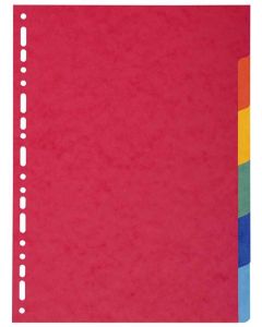 Jeu de 6 Intercalaires A4 en carte recyclée teintée EXACOMPTA