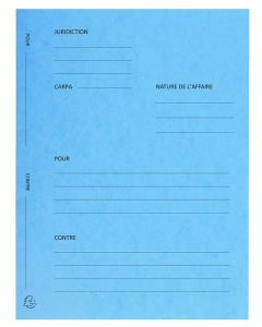 Modèle Dossier de Plaidoirie Pour ou Contre - Bleu  (EXACOMPTA 220102E Avocat)