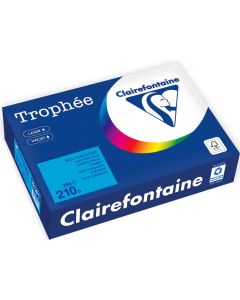 Ramette de papier de 250 feuilles A4 210g - Bleu turquoise : CLAIREFONTAINE Trophée Visuel