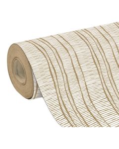 Papier Cadeau Bandes sur rouleau - Marron / Blanc - 700 mm x 50 m CLAIREFONTAINE