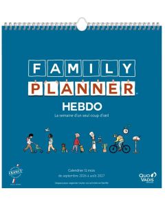 Planning familial - Calendrier 2026/2027 Hebdomadaire QUO VADIS photo couverture