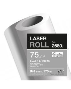 Papier pour traceur laser - 841 mm x 175 m - 75g : CLAIREFONTAINE Visuel