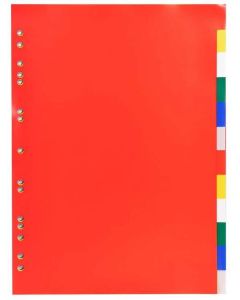 Jeu de 12 intercalaires souples en PP - Format A4 - Assortiment EXACOMPTA Image