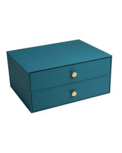 Module de rangement 2 tiroirs -  Office by Me - Bleu canard EXACOMPTA