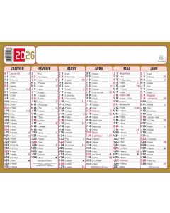 Calendrier 2025 130 x 170 mm EXACOMPTA 34411E 1er Semestre