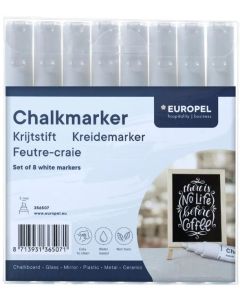 Marqueurs à craie - 3 mm - Blanc : EUROPEL Lot de 8 image