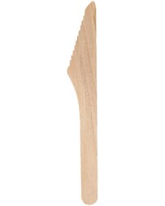 Couteaux jetables en bois ciré - 160 mm NATURE STAR Lot de 100