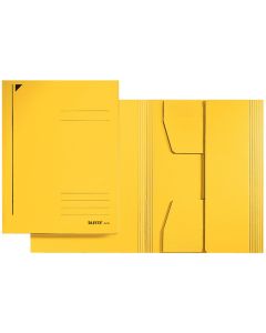 Photo Chemise-trieur à 3 rabats A4 - Jaune : LEITZ - 3924-00-15