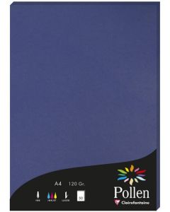 Feuilles de couleur A4 - 210 x 297 mm - Bleu nuit POLLEN Lot de 50