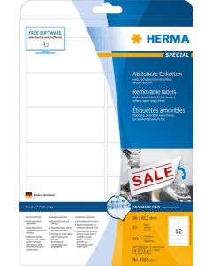 HERMA 4348 : Étiquettes adhésives blanches - Multi-usages - 96,0 x 42,3 mm