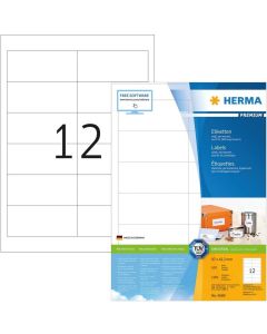 Étiquettes adhésives - 97 x 42,3 mm - Blanc : HERMA Premium Lot de 1200 Visuel