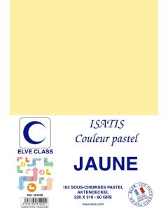 Sous-Chemise pour dossier A4 - Jaune ELVE Isatis Lot de 102
