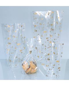 Sachet transparent avec fond - Motifs de Noël - 145 x 235 mm : FOLIA Lot de 10 Modèle