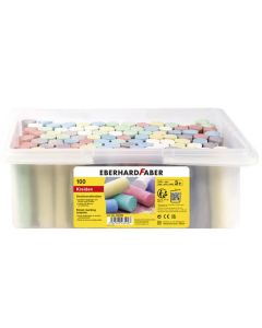 Seau de 100 Craies de trottoir - Assortiment EBERHARD FABER