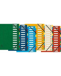 5312E EXACOMPTA  : Trieur avec élastiques  Assortiment 