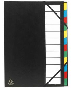 55340E EXACOMPTA  : Trieur avec élastiques  Assortiment Couverture