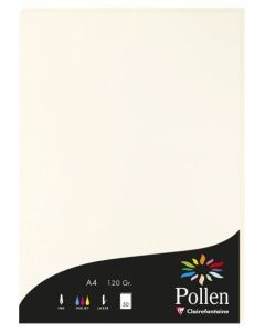 Feuilles de couleur A4 - 210 x 297 mm - Blanc naturel POLLEN Lot de 50