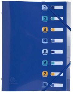 Trieur 8 compartiments - Bleu Marine : EXACOMPTA Bee Blue image