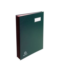 Parapheur Signature Direction 24 x 35 cm - 20 compartiments - Vert EXACOMPTA