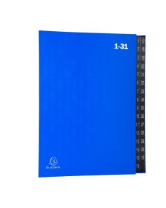 EXACOMPTA : Trieur numérique - 32 compartiments 57042E Bleu
