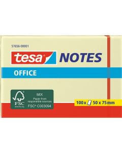 Bloc standard adhésif - Jaune - 50 x 75 mm TESA 