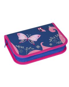 Étui scolaire Papillon - Rose/Bleu - 32 pièces EBERHARD FABER
