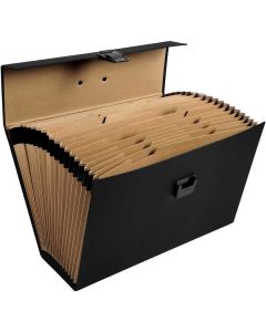 58421E EXACOMPTA : Trieur avec poignée - 20 compartiments - Noir