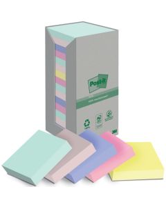Notes adhésives Recycling - Assortiment - 127 x 76 mm POST-IT Lot de 16 Modèle