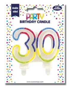 Bougie d'anniversaire Chiffre 30 : CLAIREFONTAINE image