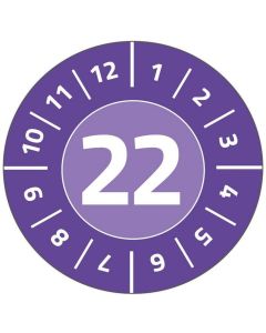 Pastilles autocollantes Violet calendrier 2022 - 20 mm AVERY