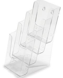 Porte-brochures incliné - 4 compartiment - A5 portrait DEFLECTO