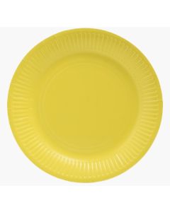 Assiette jetable en carton - Jaune - 230 mm PRO NAPPE Lot de 20