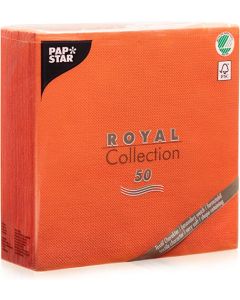 Lot de 50 Serviettes en papier - Nectarine - 400 x 400 mm : PAPSTAR Royal Collection Visuel