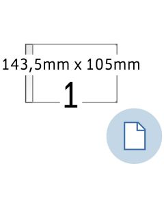 Étiquettes adhésives - 145,5 x 105 mm - Blanc : HERMA Dataprint Lot de 2000 Image